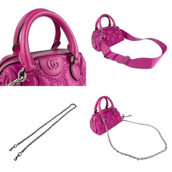 GUCCI Pink Leather Shoulder Bag - Picture 4 of 5